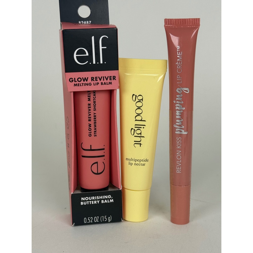e.l.f. Good Light Revlon Lip‎ Balm Plumping Treatment Bundle Lot New